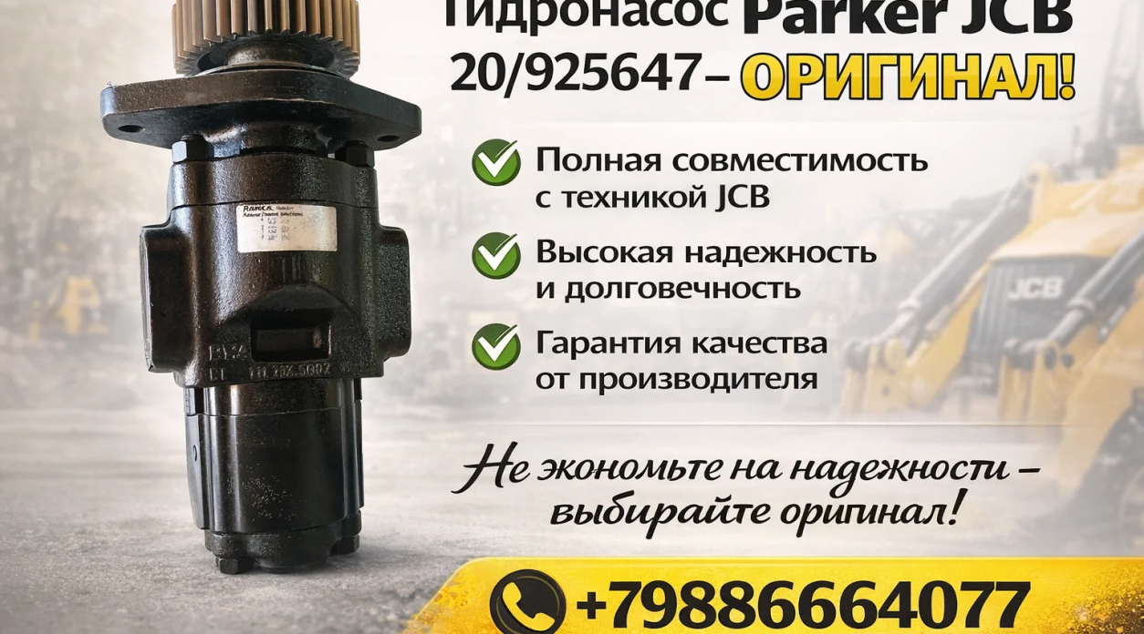 Гидронасос Parker JCB 20/925647 — описание и модели техники